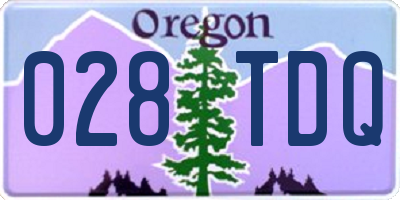 OR license plate 028TDQ