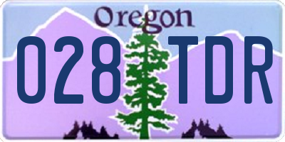 OR license plate 028TDR