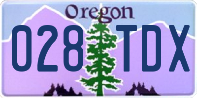 OR license plate 028TDX