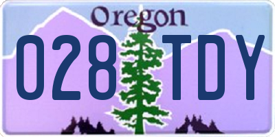 OR license plate 028TDY