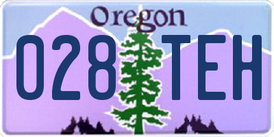 OR license plate 028TEH