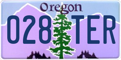 OR license plate 028TER