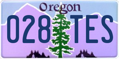 OR license plate 028TES