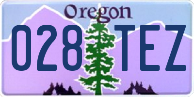 OR license plate 028TEZ
