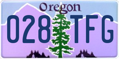 OR license plate 028TFG