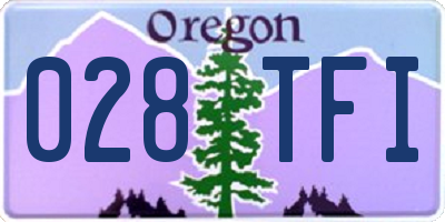 OR license plate 028TFI