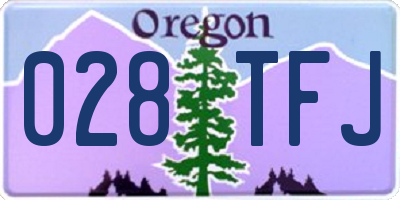 OR license plate 028TFJ