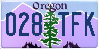 OR license plate 028TFK