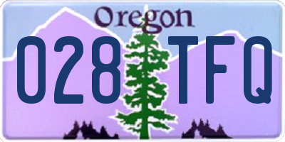 OR license plate 028TFQ