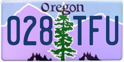OR license plate 028TFU