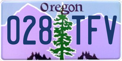 OR license plate 028TFV