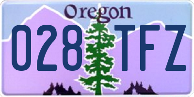 OR license plate 028TFZ