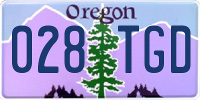 OR license plate 028TGD