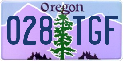 OR license plate 028TGF