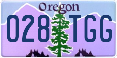 OR license plate 028TGG