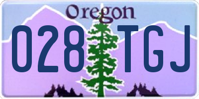 OR license plate 028TGJ