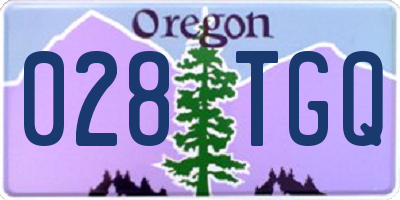 OR license plate 028TGQ