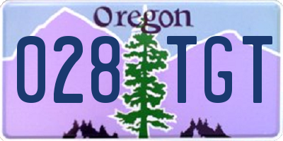 OR license plate 028TGT