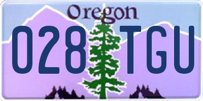 OR license plate 028TGU