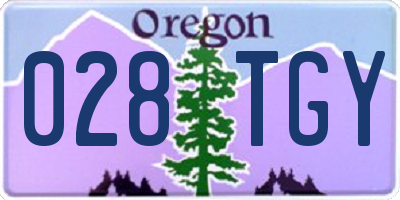 OR license plate 028TGY