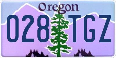 OR license plate 028TGZ