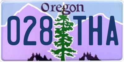 OR license plate 028THA