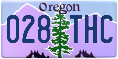 OR license plate 028THC