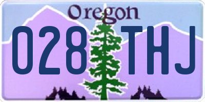 OR license plate 028THJ