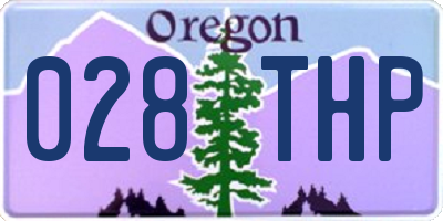 OR license plate 028THP