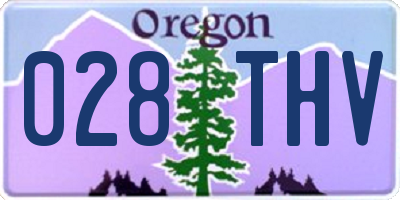 OR license plate 028THV