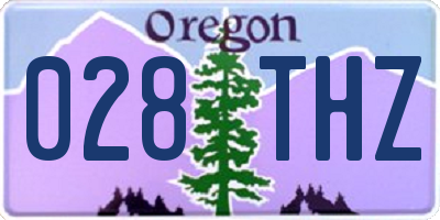 OR license plate 028THZ