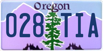 OR license plate 028TIA