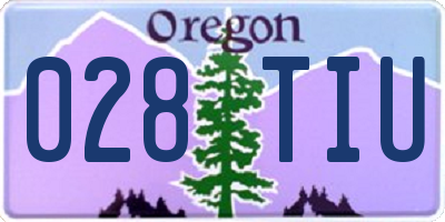 OR license plate 028TIU