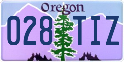 OR license plate 028TIZ