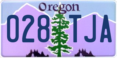 OR license plate 028TJA