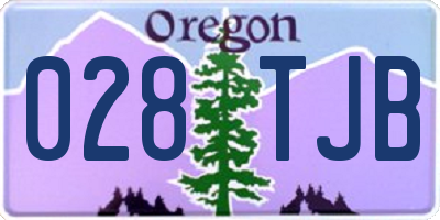 OR license plate 028TJB
