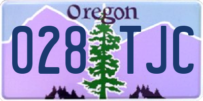 OR license plate 028TJC
