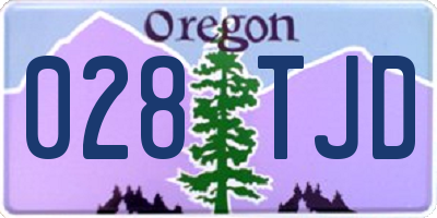 OR license plate 028TJD