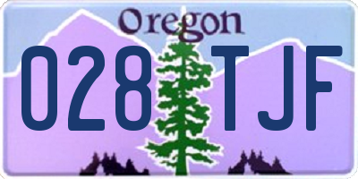 OR license plate 028TJF