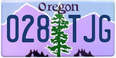 OR license plate 028TJG