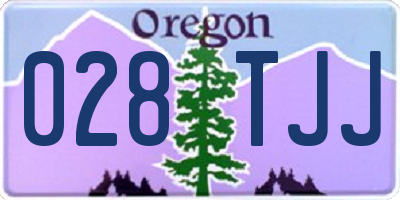 OR license plate 028TJJ