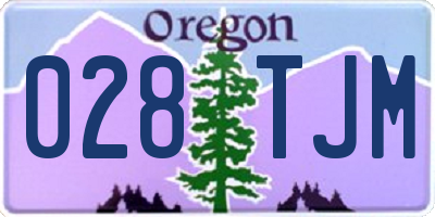 OR license plate 028TJM