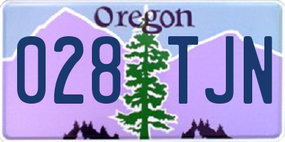 OR license plate 028TJN