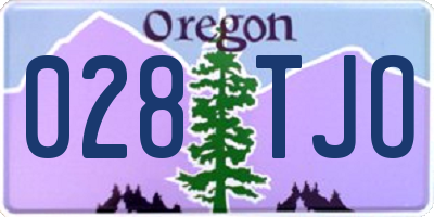 OR license plate 028TJO