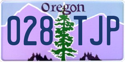 OR license plate 028TJP