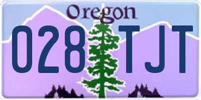 OR license plate 028TJT