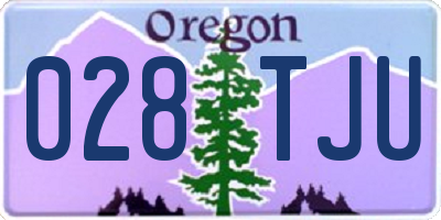 OR license plate 028TJU