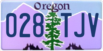 OR license plate 028TJV