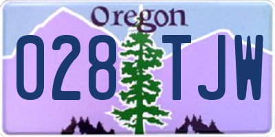 OR license plate 028TJW