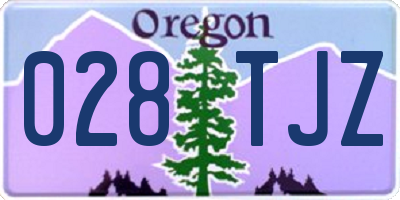 OR license plate 028TJZ